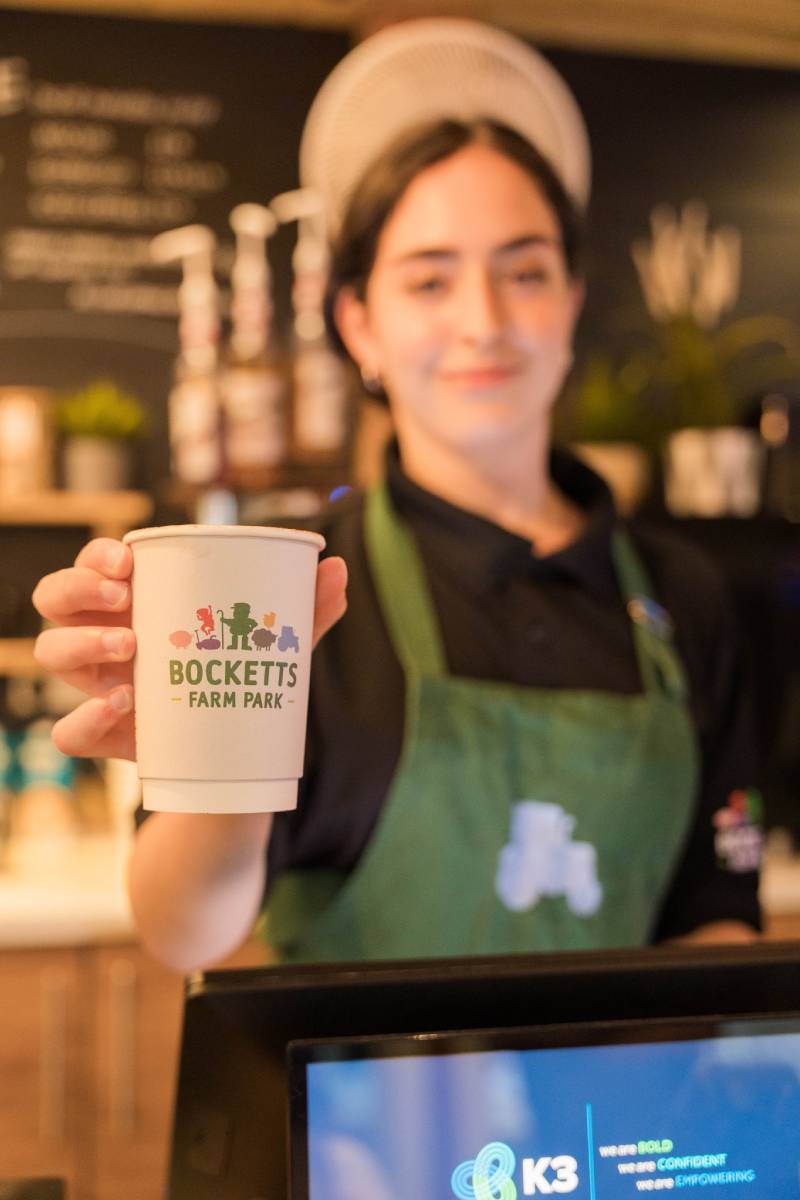 Serving coffee