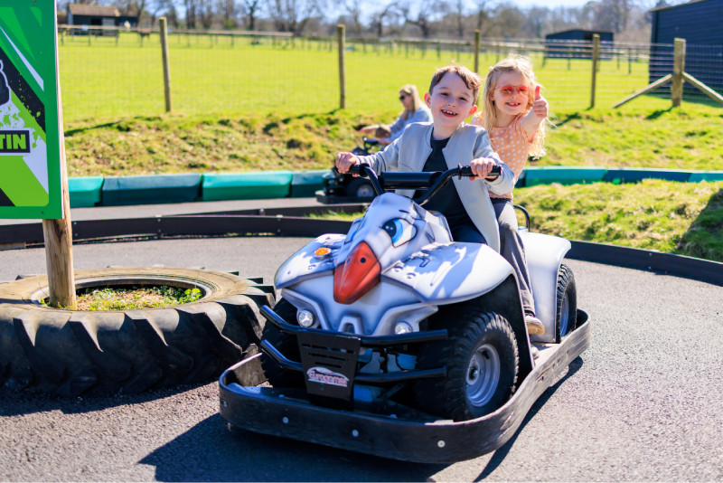 Children enjoying a quad bike ride