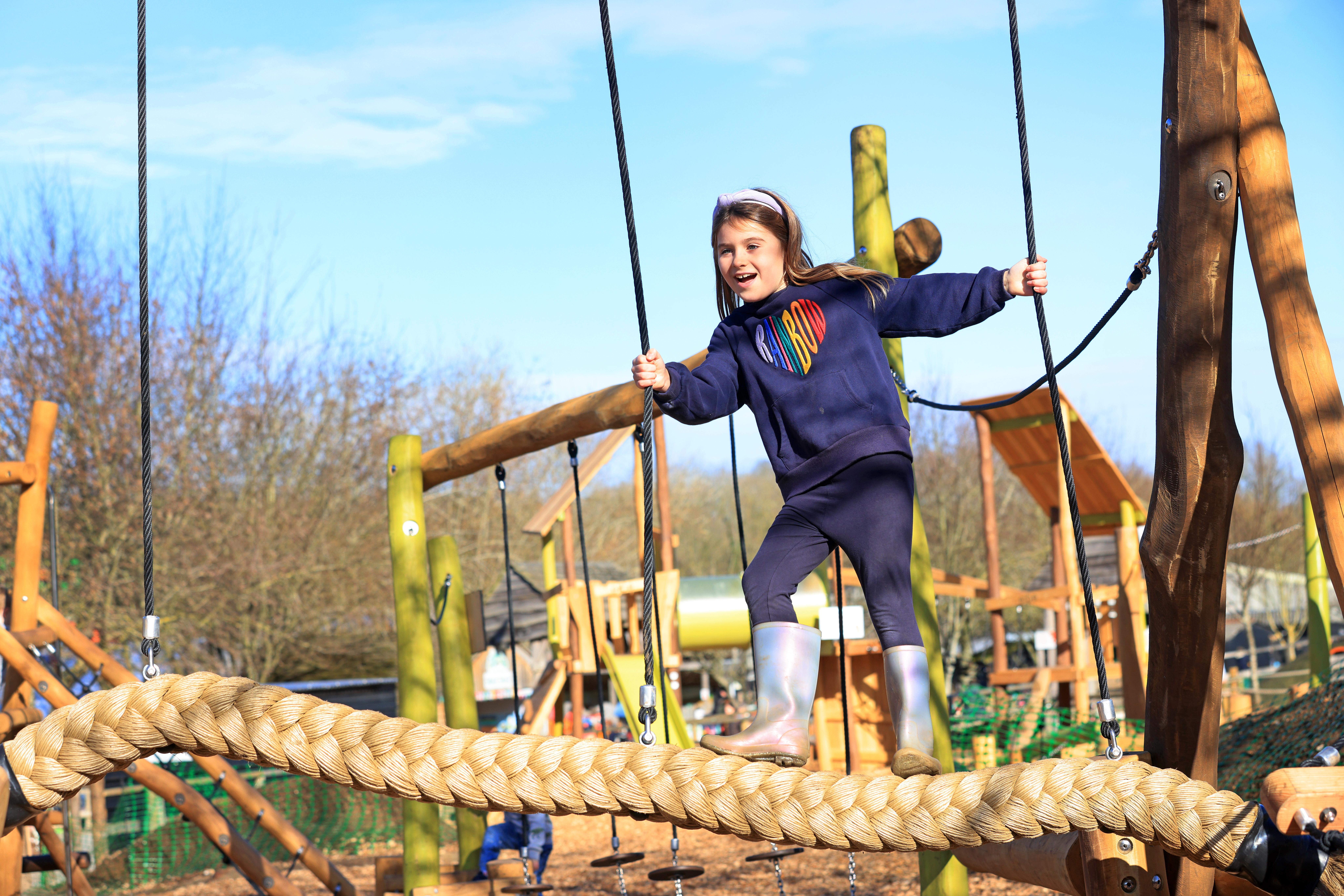 Enjoying outdoor play
